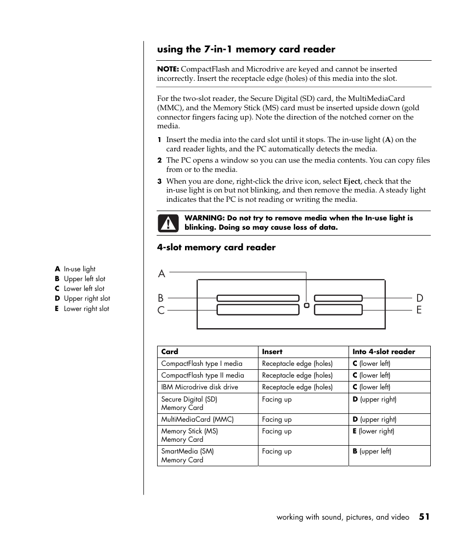 Ae d b c | HP Pavilion t338d Desktop PC User Manual | Page 59 / 168