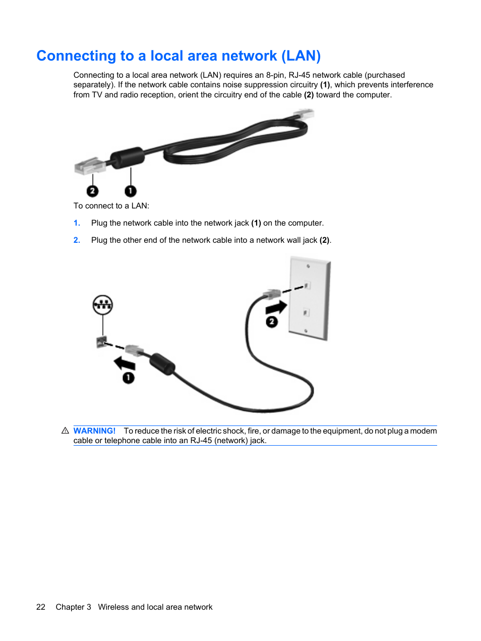 Connecting to a local area network (lan) | HP Envy 15t-1100se CTO Beats Limited Edition Notebook PC User Manual | Page 32 / 112