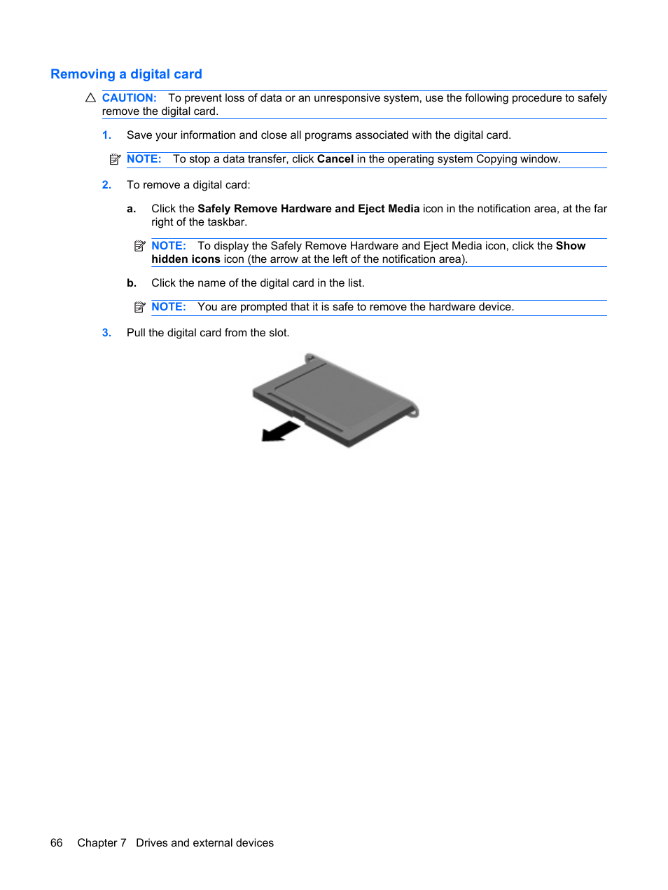 Removing a digital card | HP Envy 15t-1100se CTO Beats Limited Edition Notebook PC User Manual | Page 76 / 112