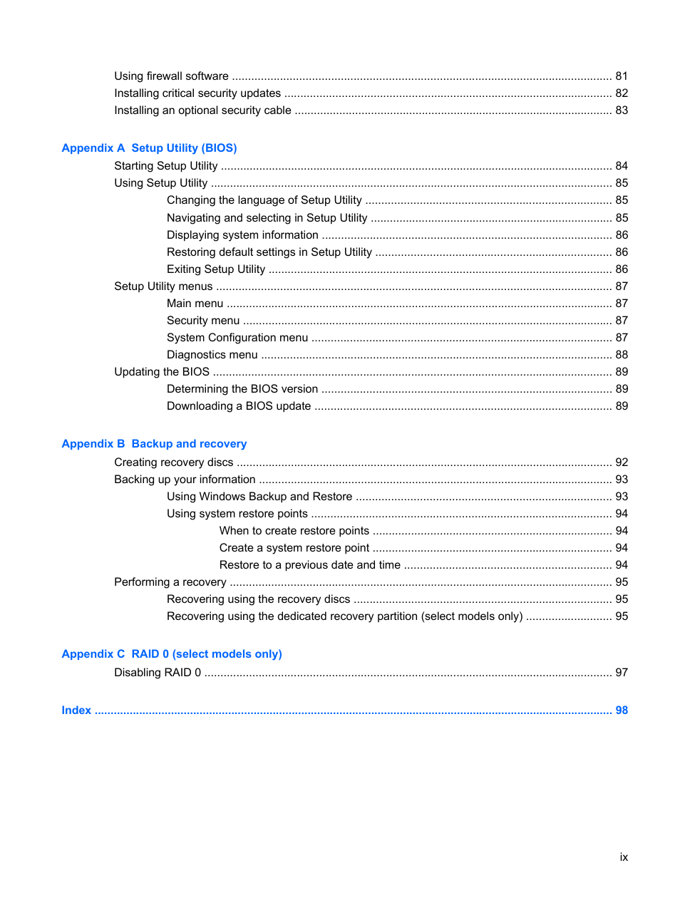 HP Envy 15t-1100se CTO Beats Limited Edition Notebook PC User Manual | Page 9 / 112