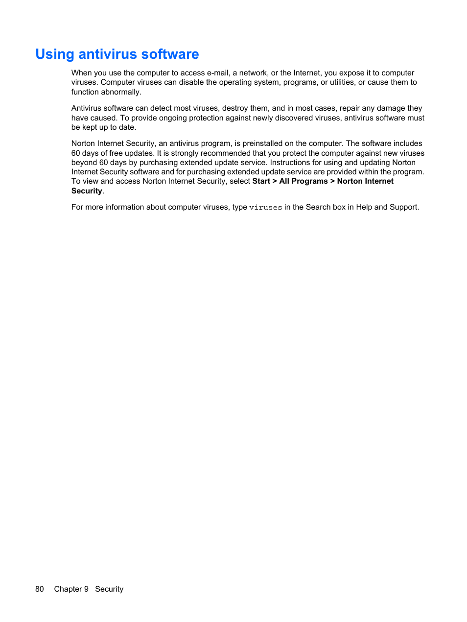 Using antivirus software | HP Envy 15t-1100se CTO Beats Limited Edition Notebook PC User Manual | Page 90 / 112