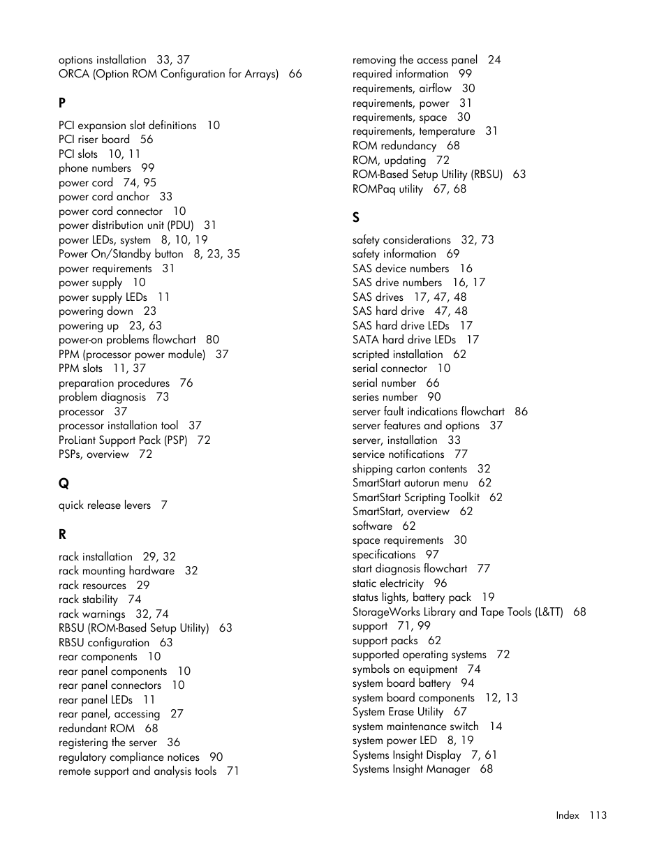 HP ProLiant DL380 G5 Server User Manual | Page 113 / 114