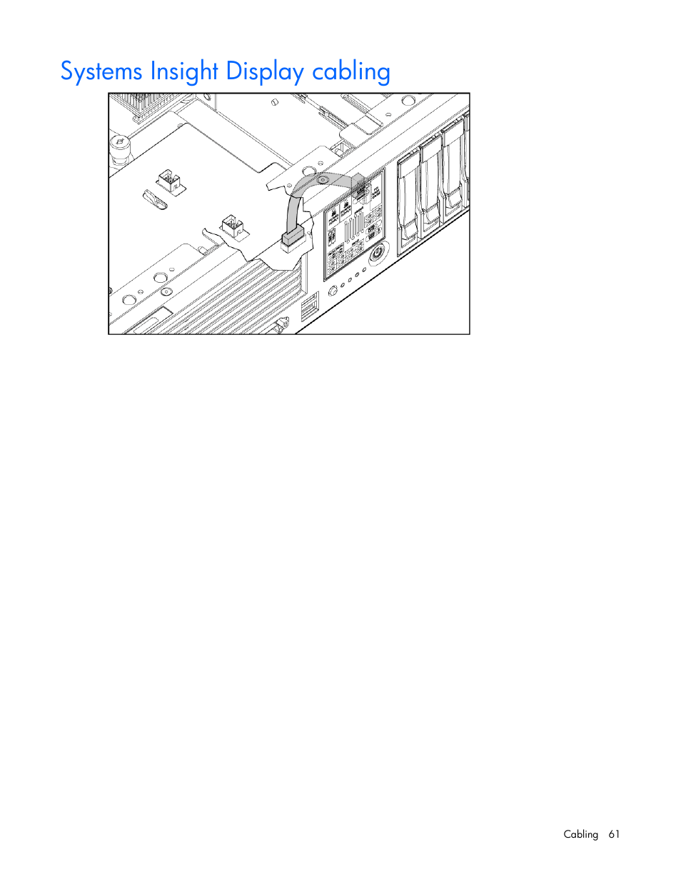 Systems insight display cabling | HP ProLiant DL380 G5 Server User Manual | Page 61 / 114