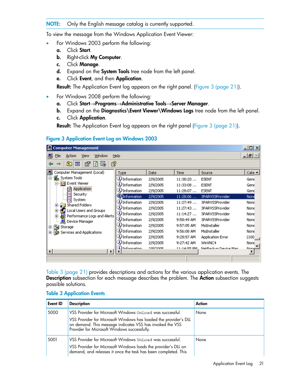 HP 3PAR VSS Provider Software User Manual | Page 21 / 23