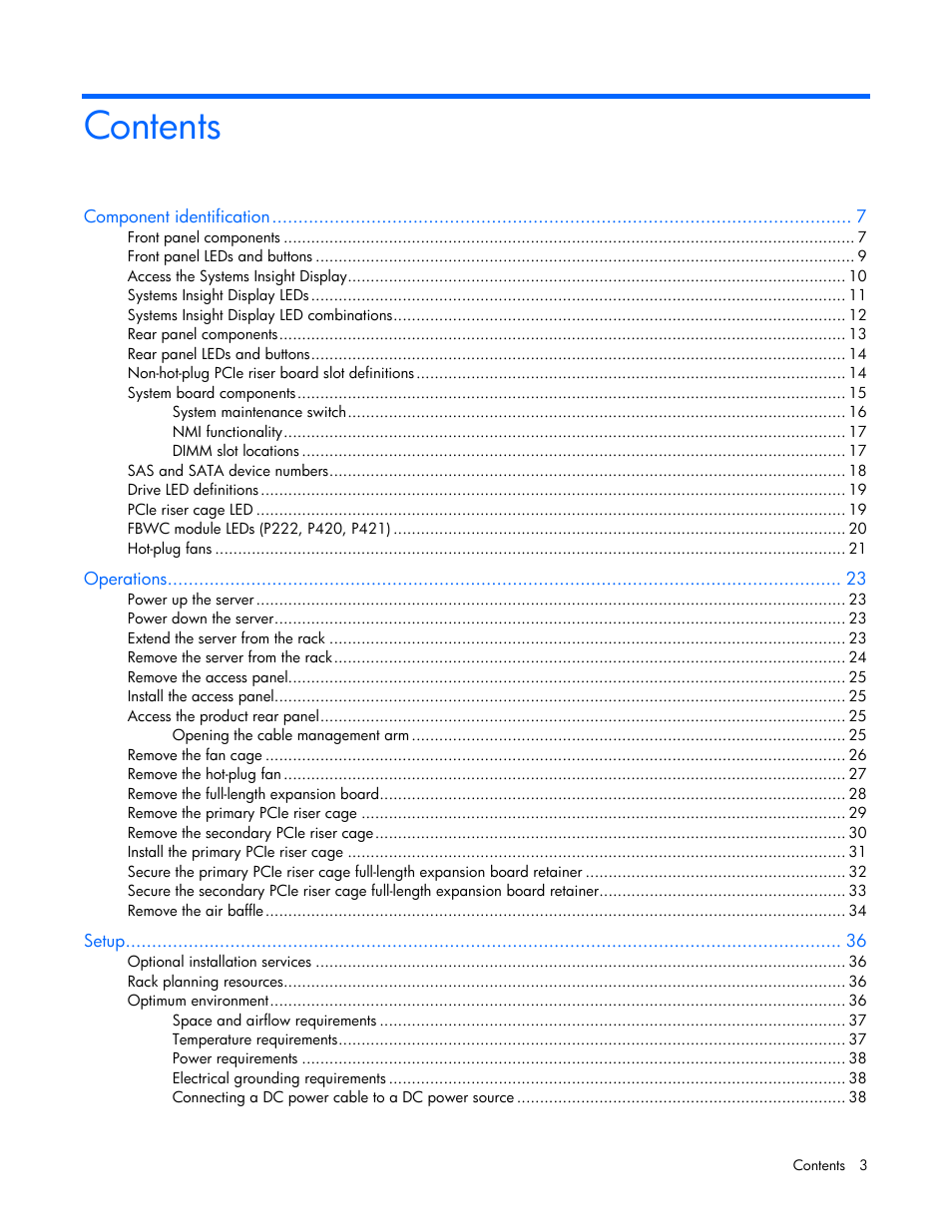 HP ProLiant DL385p Gen8 Server User Manual | Page 3 / 135