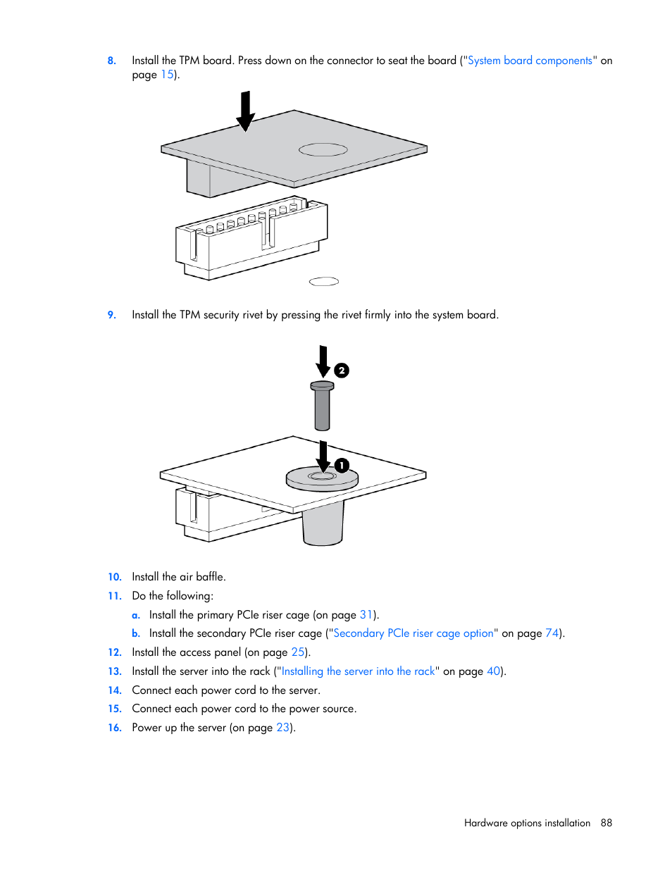 HP ProLiant DL385p Gen8 Server User Manual | Page 88 / 135