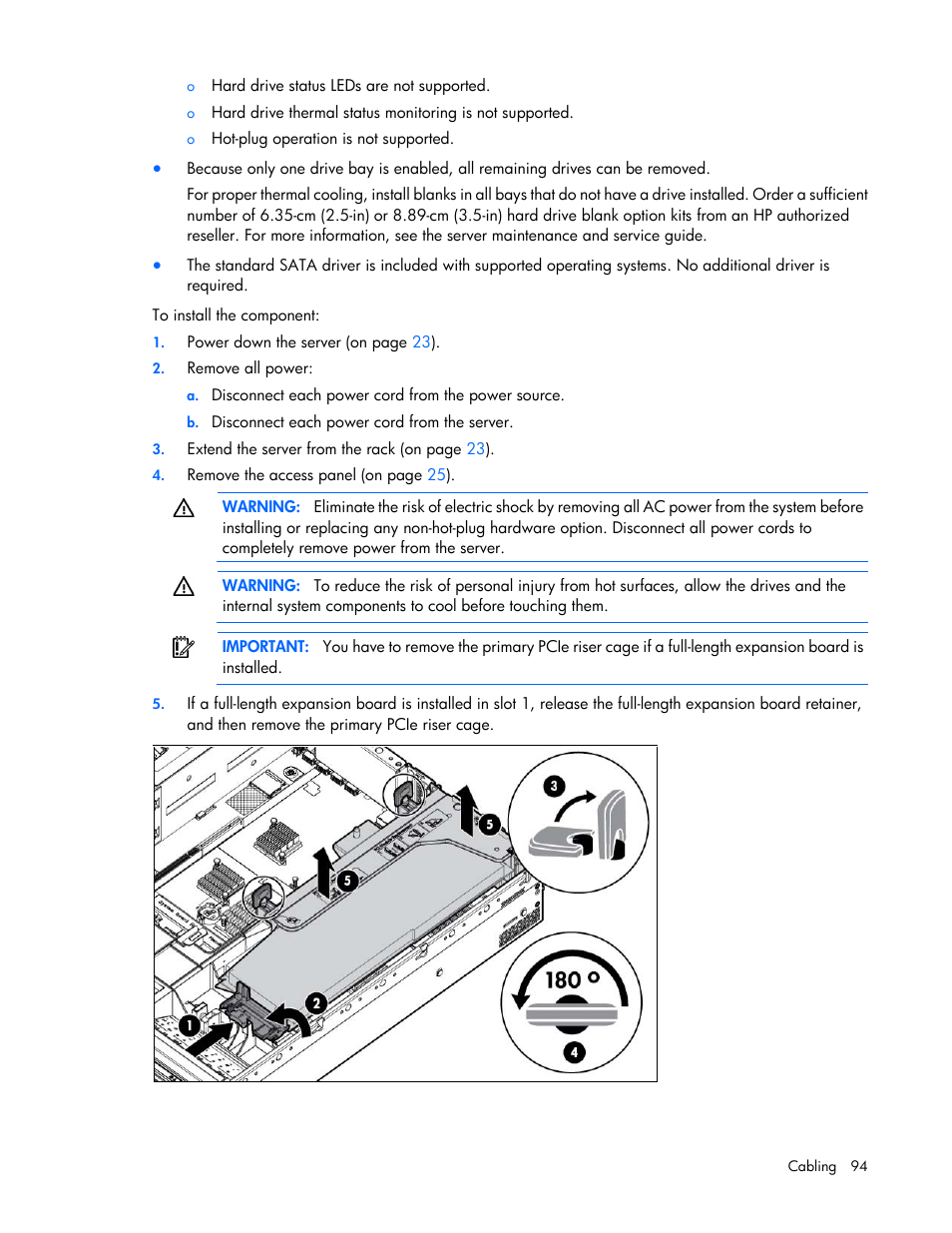 HP ProLiant DL385p Gen8 Server User Manual | Page 94 / 135