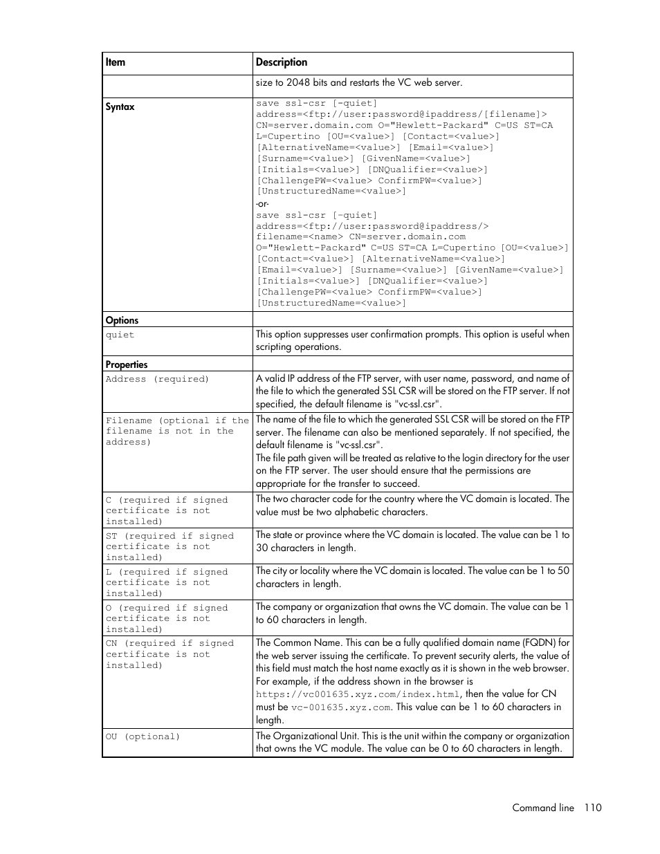 HP Virtual Connect 4Gb Fibre Channel Module for c-Class BladeSystem User Manual | Page 110 / 192
