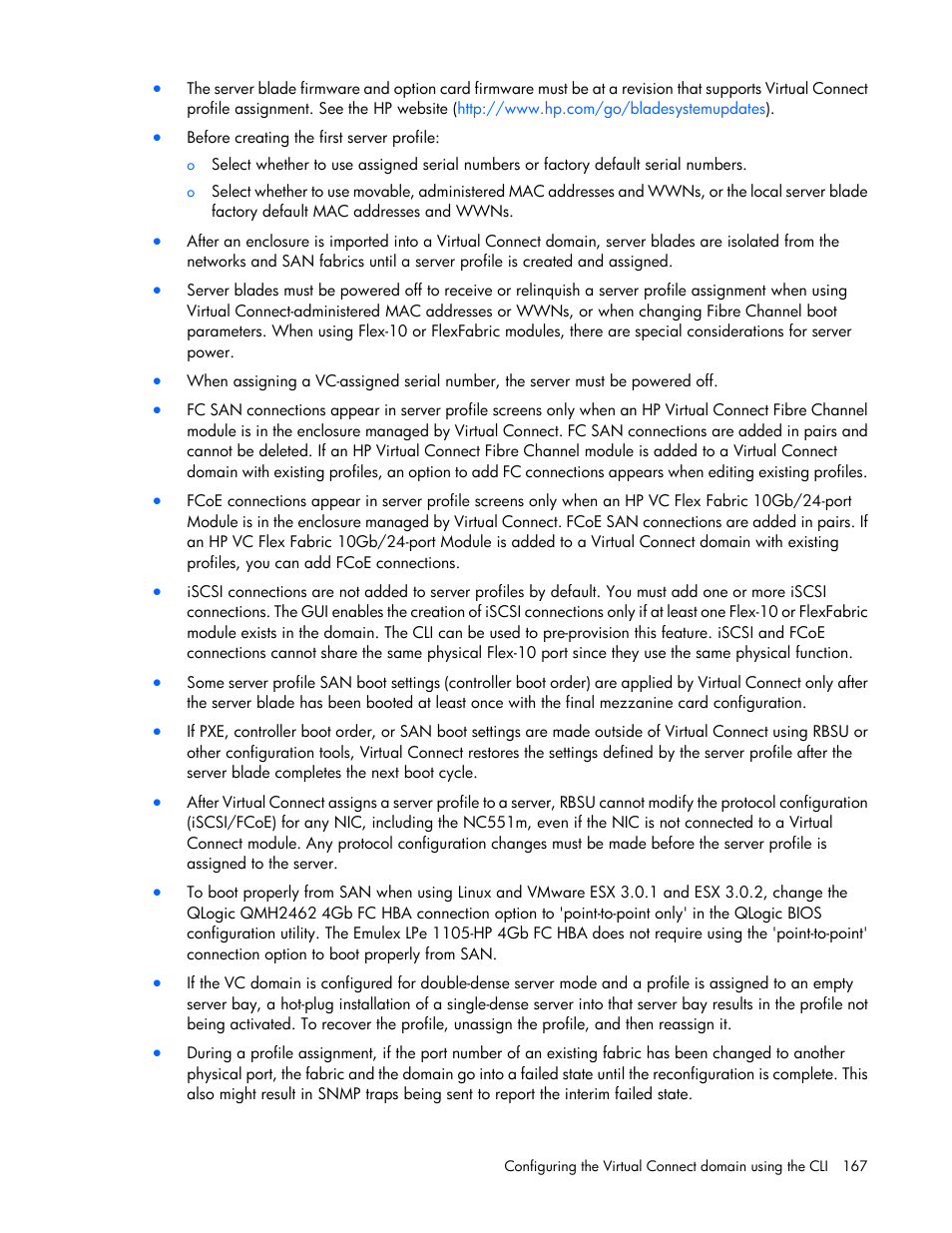 HP Virtual Connect 4Gb Fibre Channel Module for c-Class BladeSystem User Manual | Page 167 / 192