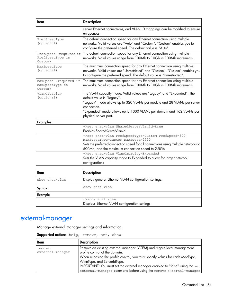 External-manager | HP Virtual Connect 4Gb Fibre Channel Module for c-Class BladeSystem User Manual | Page 34 / 192