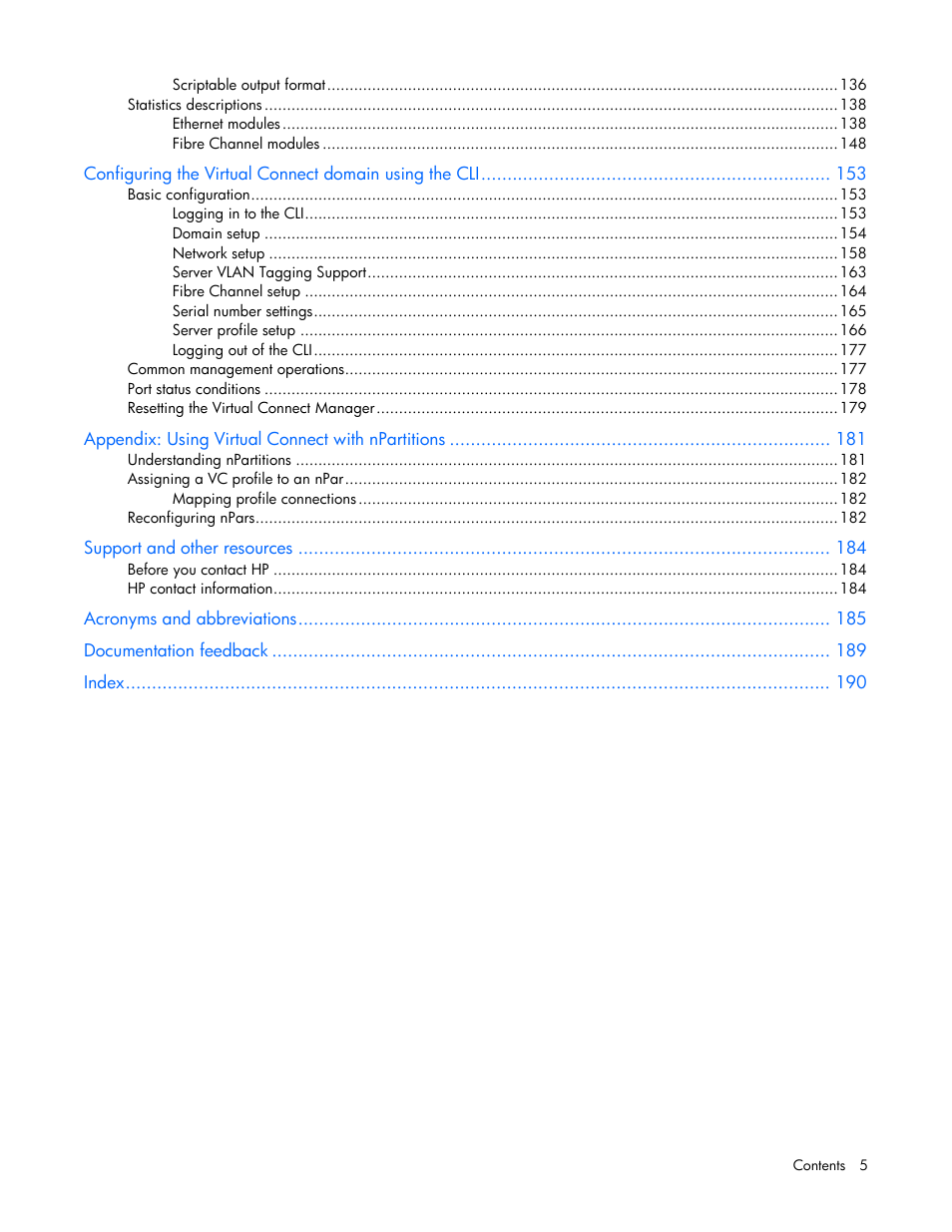 HP Virtual Connect 4Gb Fibre Channel Module for c-Class BladeSystem User Manual | Page 5 / 192