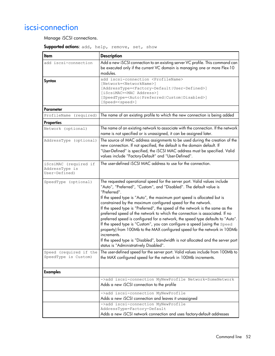 Iscsi-connection | HP Virtual Connect 4Gb Fibre Channel Module for c-Class BladeSystem User Manual | Page 52 / 192