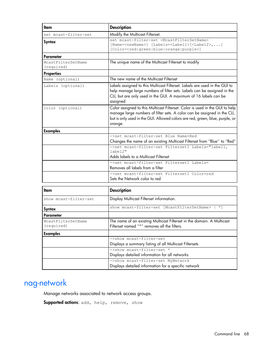 Nag-network | HP Virtual Connect 4Gb Fibre Channel Module for c-Class BladeSystem User Manual | Page 68 / 192