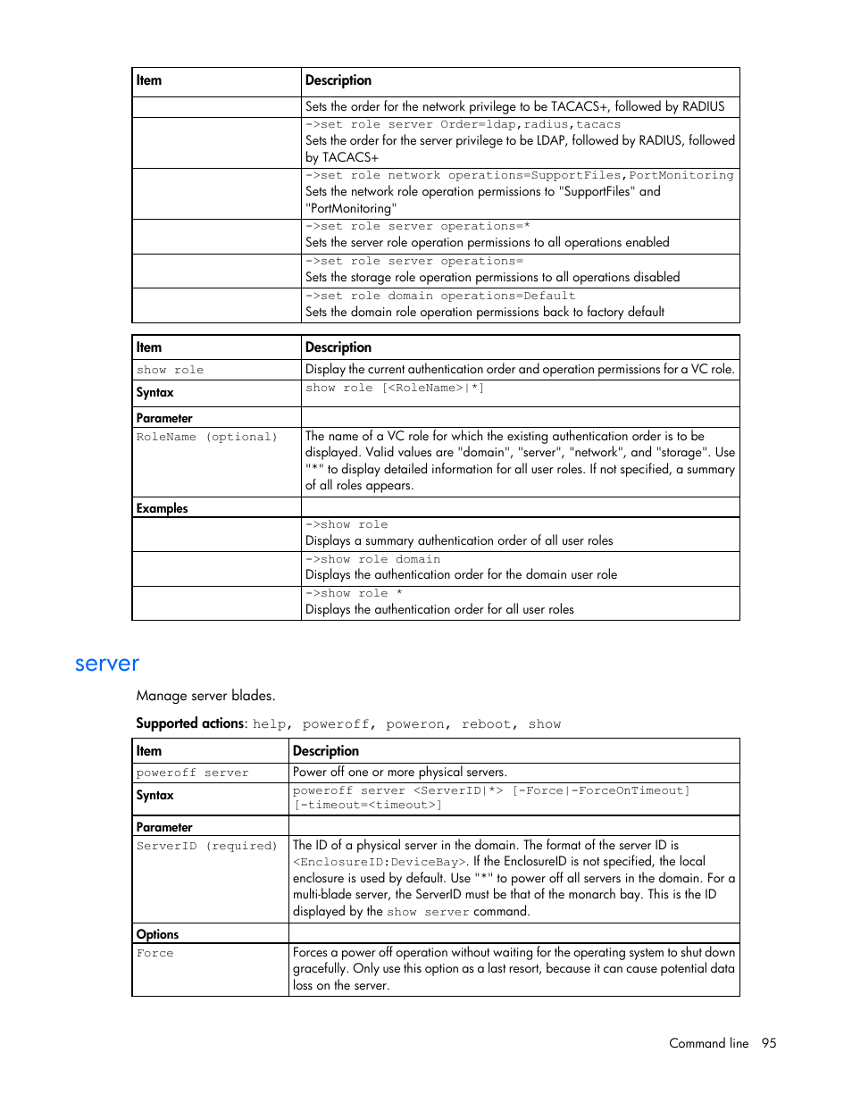 Server | HP Virtual Connect 4Gb Fibre Channel Module for c-Class BladeSystem User Manual | Page 95 / 192