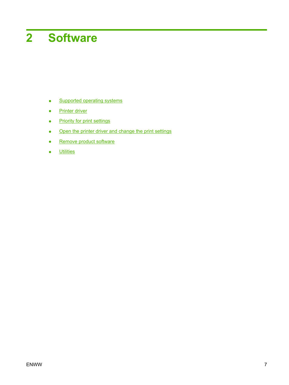 Software, 2 software, 2software | HP Color LaserJet CP1215 Printer User Manual | Page 15 / 122