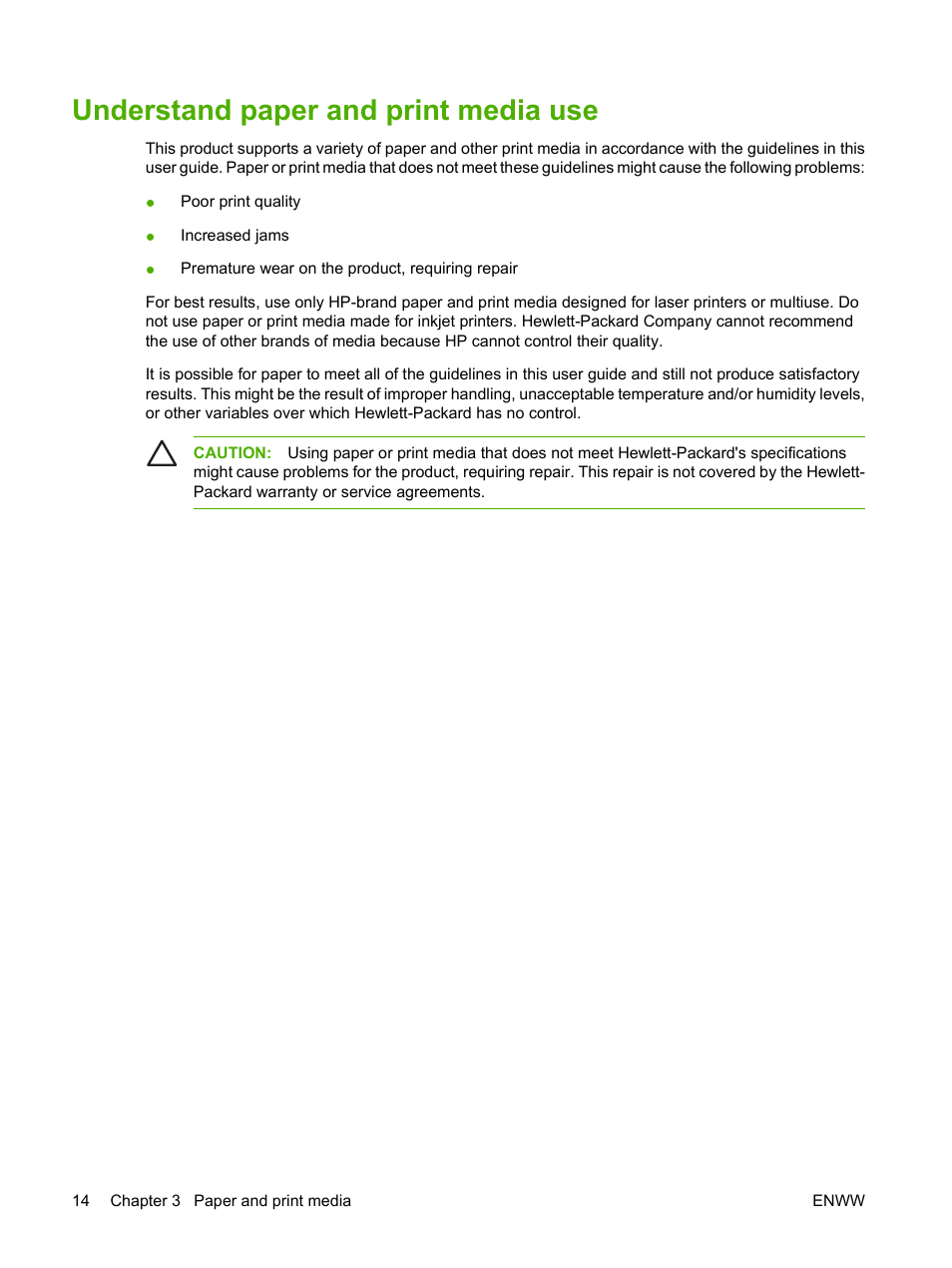 Understand paper and print media use | HP Color LaserJet CP1215 Printer User Manual | Page 22 / 122
