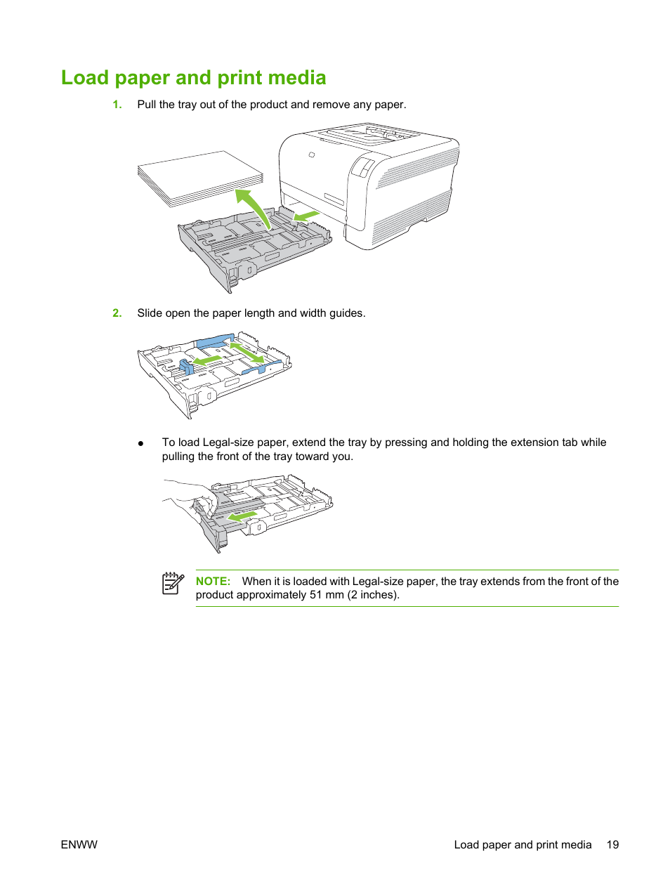 Load paper and print media | HP Color LaserJet CP1215 Printer User Manual | Page 27 / 122