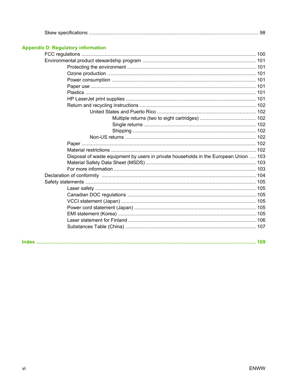 HP Color LaserJet CP1215 Printer User Manual | Page 8 / 122