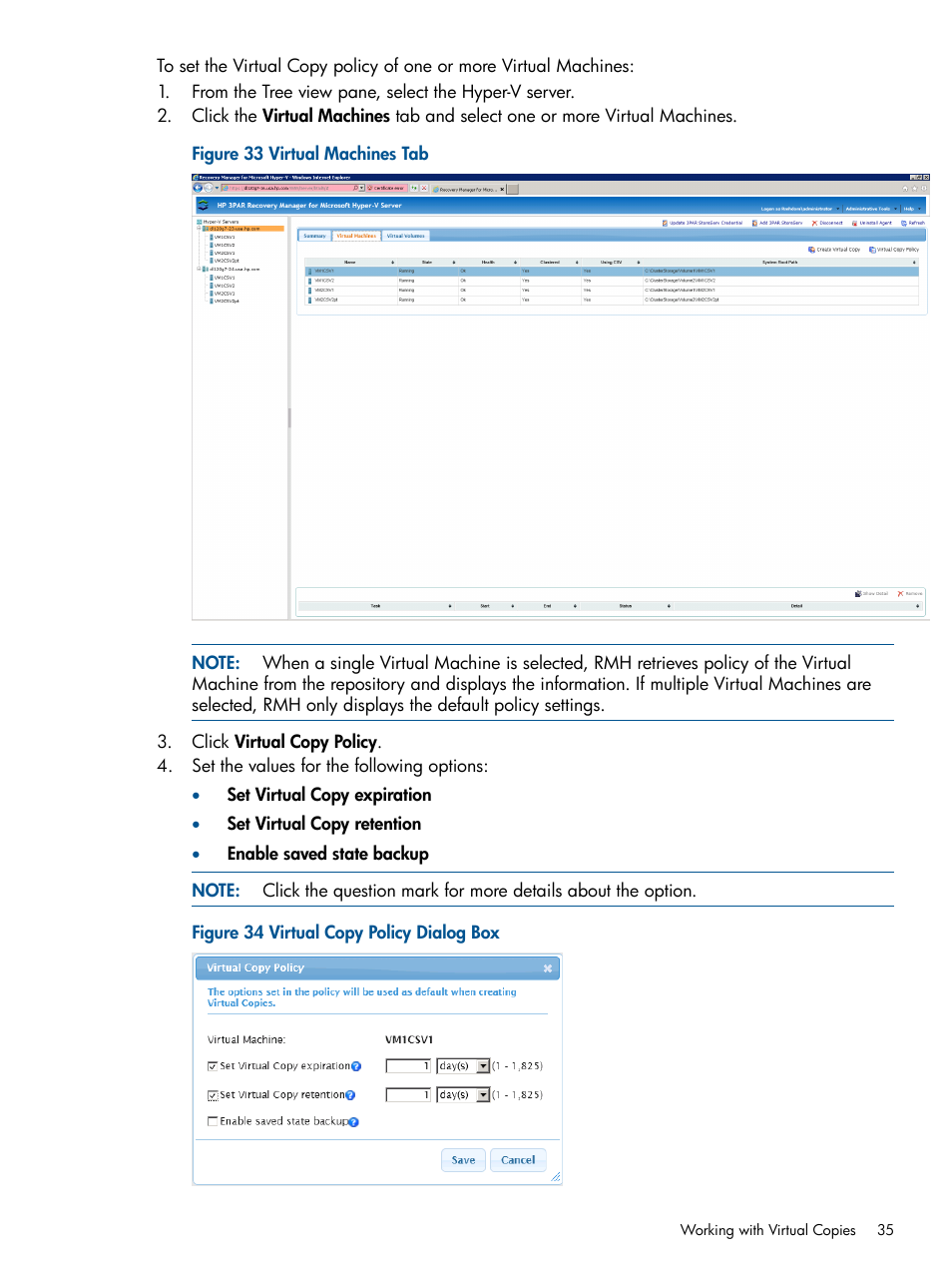HP 3PAR Recovery Manager Software User Manual | Page 35 / 91