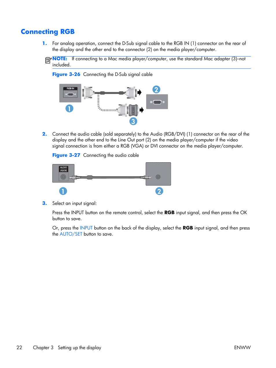 Connecting rgb | HP LD4210 42-inch LCD Digital Signage Display User Manual | Page 30 / 105