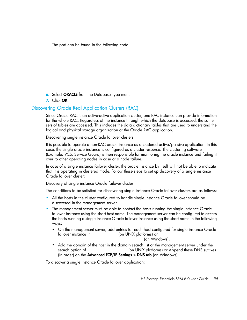 Discovering oracle real application clusters (rac), Discovering oracle real application clusters, Rac) | HP Storage Essentials Enterprise Edition Software User Manual | Page 133 / 798