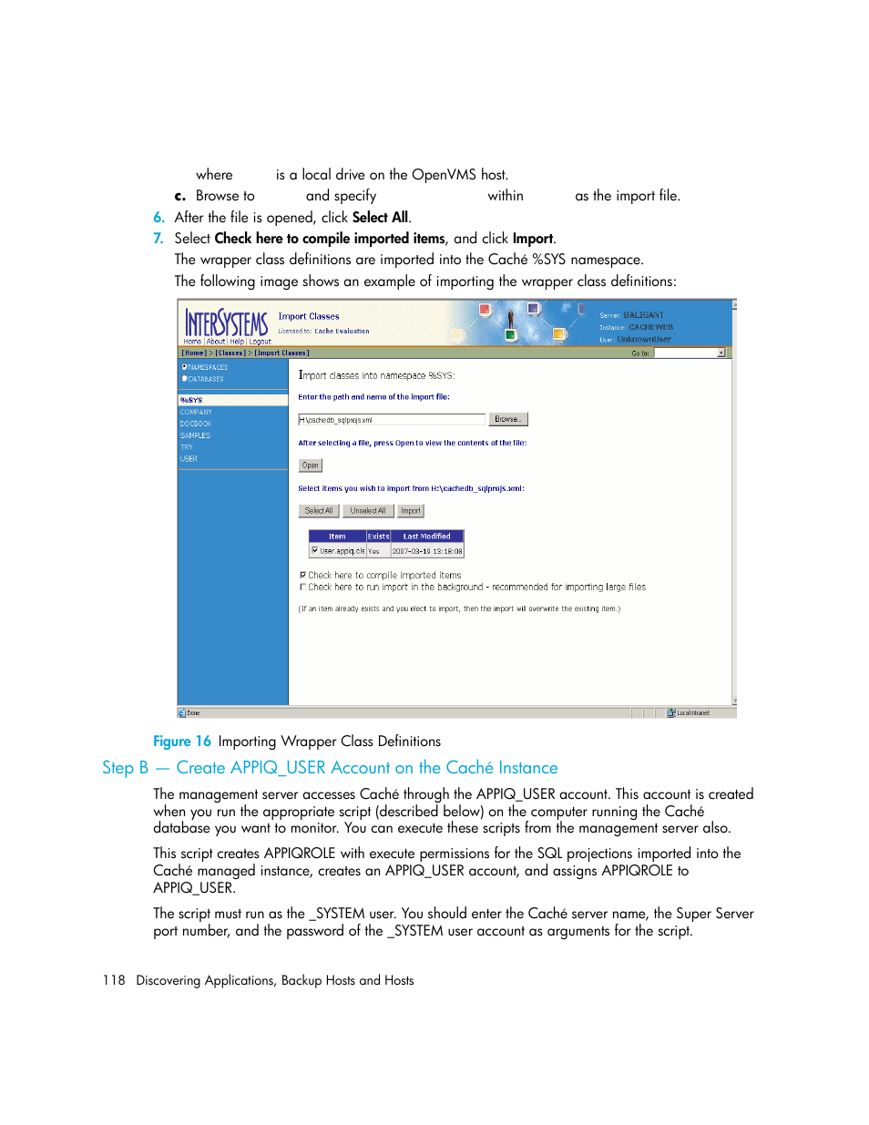 16 importing wrapper class definitions | HP Storage Essentials Enterprise Edition Software User Manual | Page 156 / 798