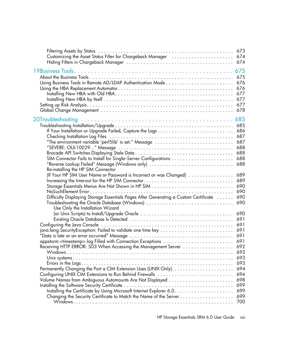 HP Storage Essentials Enterprise Edition Software User Manual | Page 21 / 798