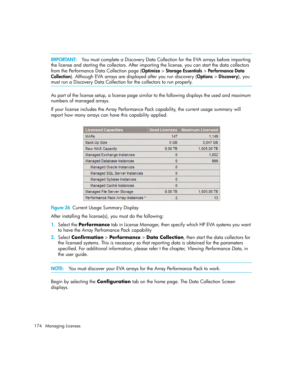 26 current usage summary display | HP Storage Essentials Enterprise Edition Software User Manual | Page 212 / 798