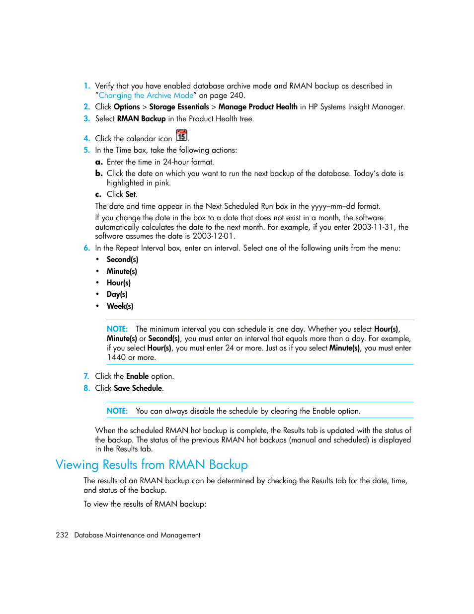 Viewing results from rman backup | HP Storage Essentials Enterprise Edition Software User Manual | Page 270 / 798