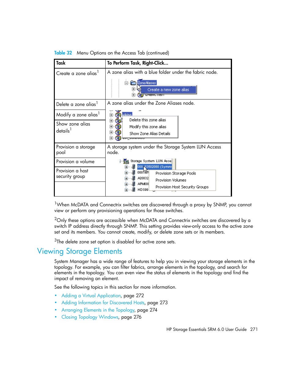 Viewing storage elements | HP Storage Essentials Enterprise Edition Software User Manual | Page 309 / 798