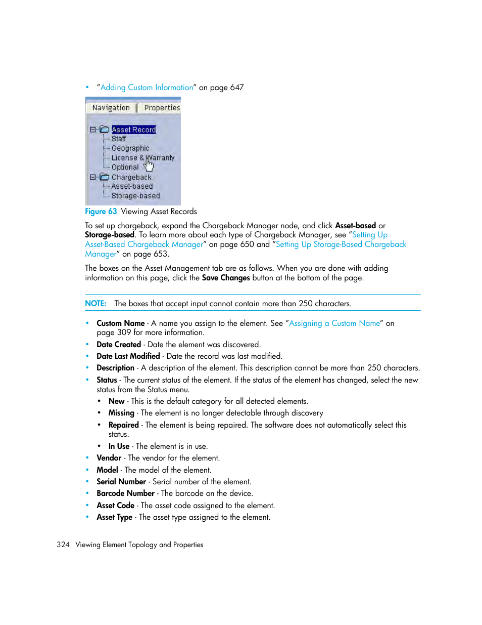 63 viewing asset records | HP Storage Essentials Enterprise Edition Software User Manual | Page 362 / 798