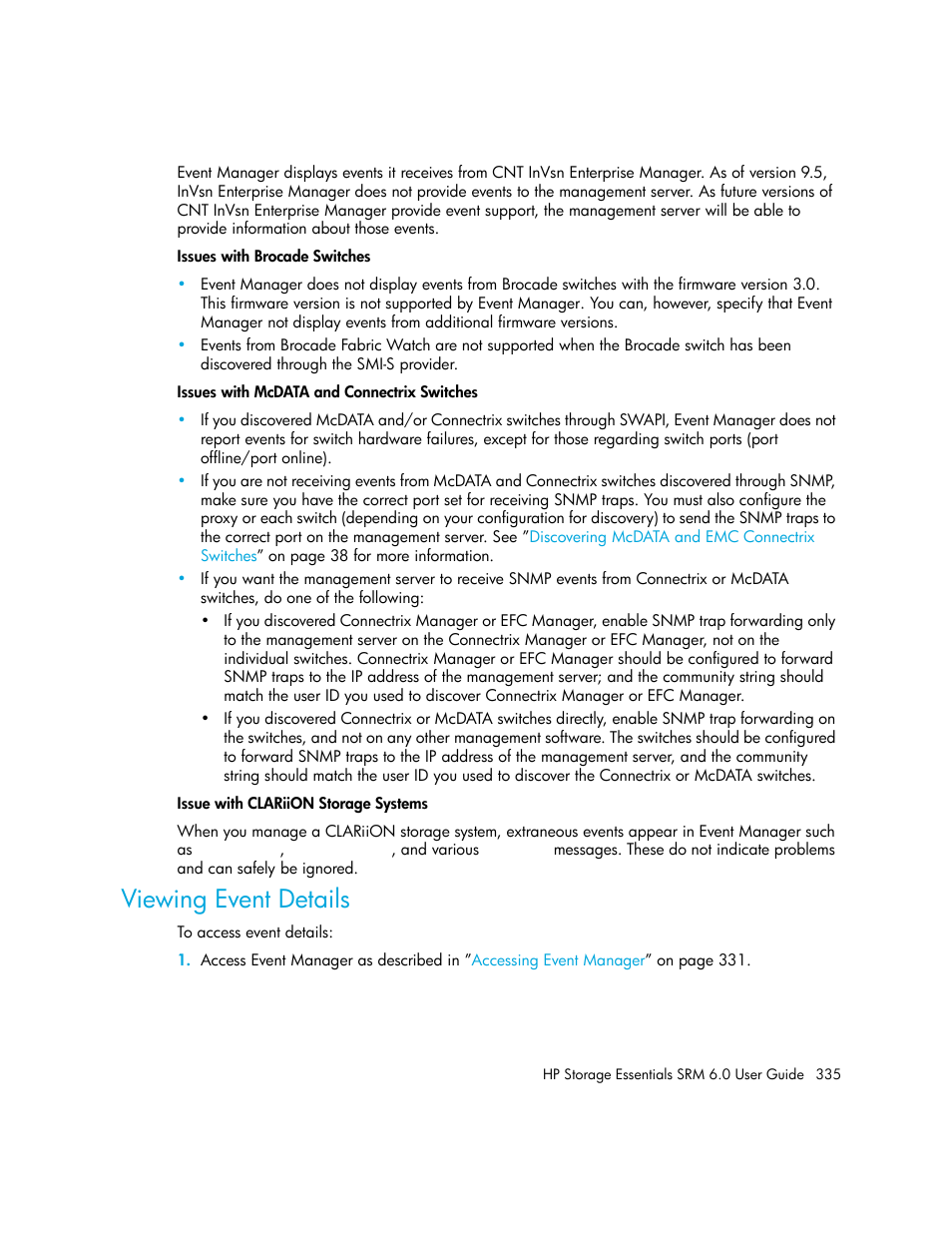 Viewing event details | HP Storage Essentials Enterprise Edition Software User Manual | Page 373 / 798