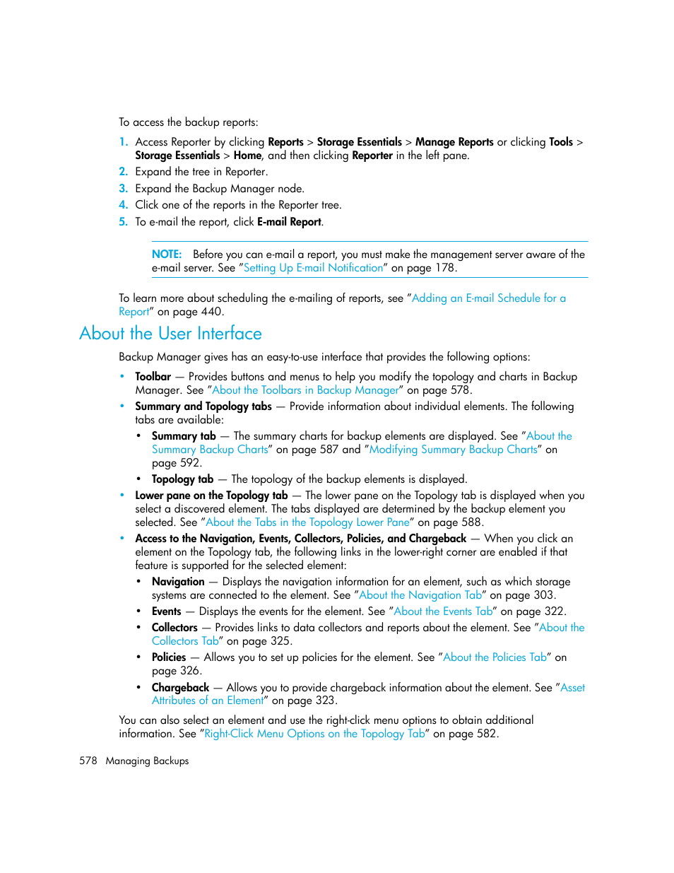 About the user interface | HP Storage Essentials Enterprise Edition Software User Manual | Page 616 / 798