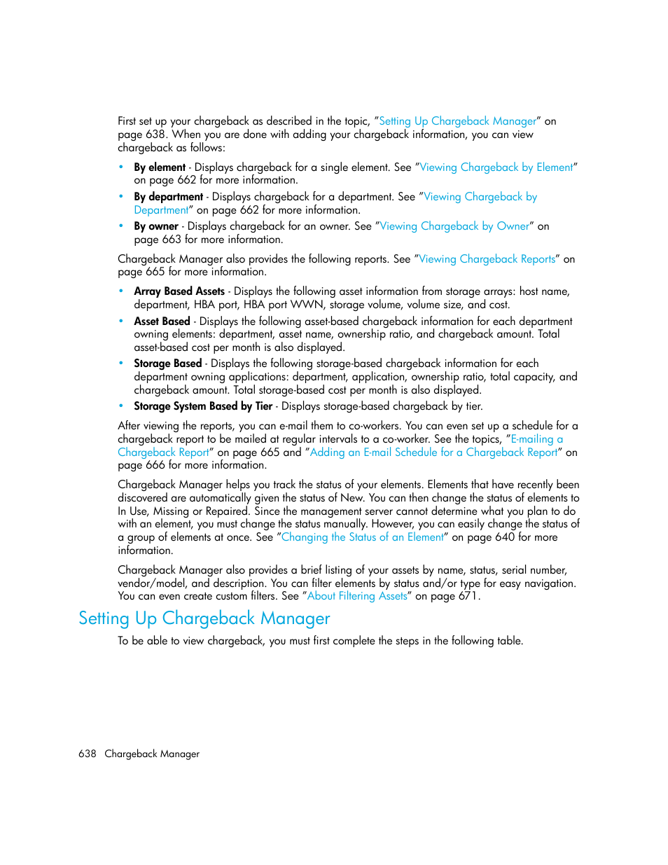 Setting up chargeback manager | HP Storage Essentials Enterprise Edition Software User Manual | Page 676 / 798