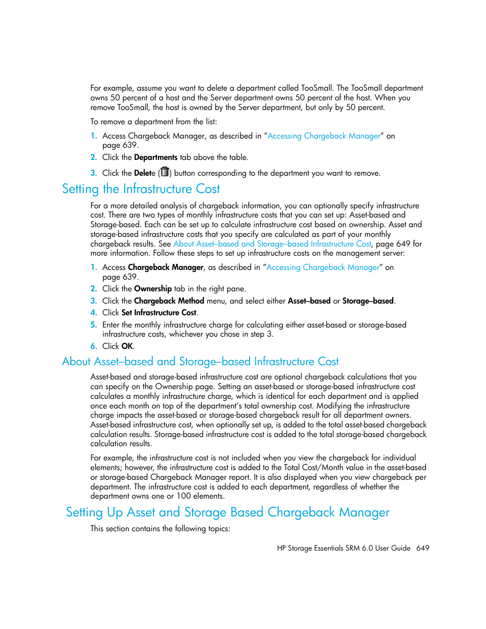 Setting the infrastructure cost | HP Storage Essentials Enterprise Edition Software User Manual | Page 687 / 798