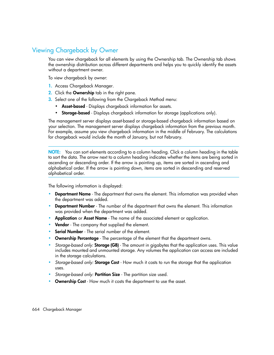 Viewing chargeback by owner | HP Storage Essentials Enterprise Edition Software User Manual | Page 702 / 798