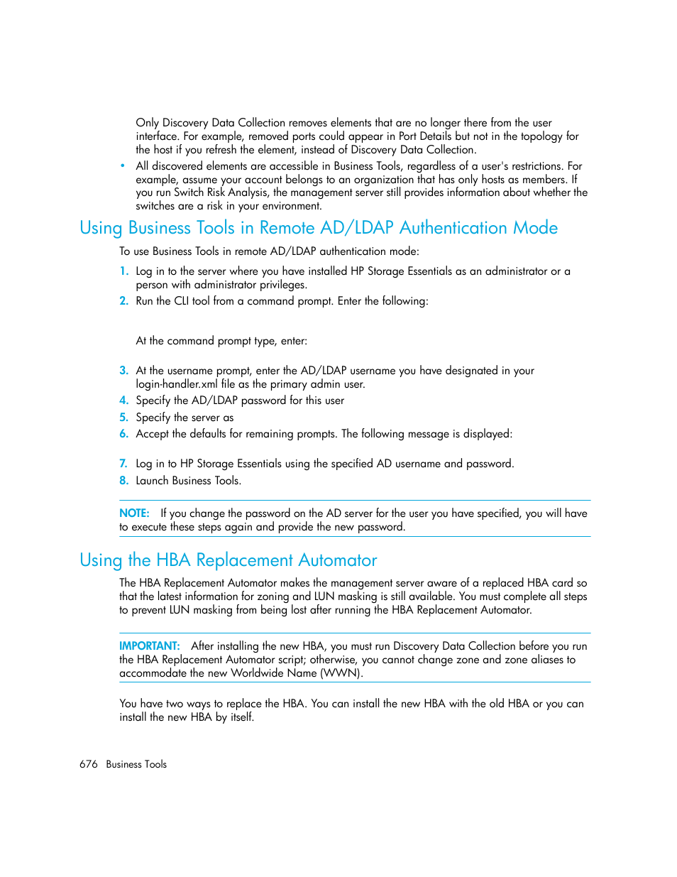 Using the hba replacement automator, Using the hba, Replacement automator | HP Storage Essentials Enterprise Edition Software User Manual | Page 714 / 798