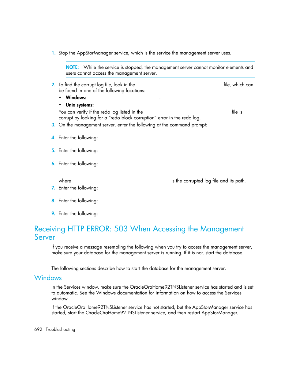 Windows | HP Storage Essentials Enterprise Edition Software User Manual | Page 730 / 798