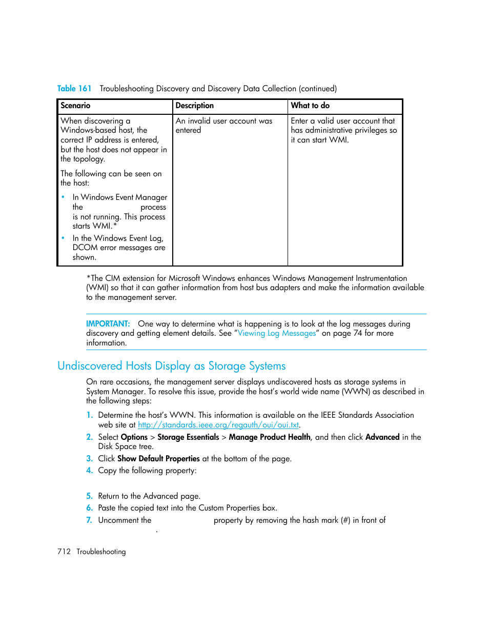 Undiscovered hosts display as storage systems | HP Storage Essentials Enterprise Edition Software User Manual | Page 750 / 798