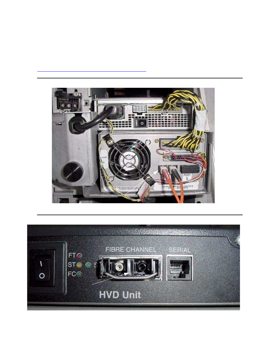 Installing fiber interface cables, Figure a-3, Location of fibre channel port on the ct9840fc-1 | Figure a-4 | HP NonStop G-Series User Manual | Page 122 / 154