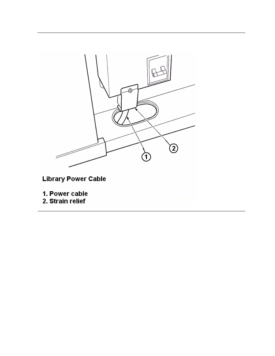 Connecting power, Figure 3-5, Tape library power cable | HP NonStop G-Series User Manual | Page 39 / 154