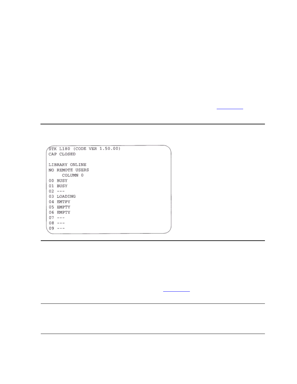 Figure 4-2, Library status screen, Tape library status | Fsc logs | HP NonStop G-Series User Manual | Page 44 / 154