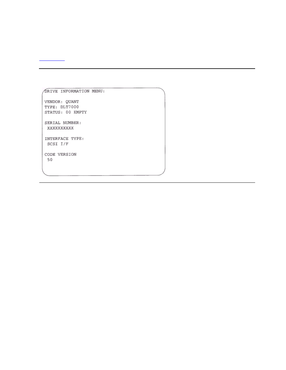 Figure 4-5, Drive information menu, Drive information | HP NonStop G-Series User Manual | Page 46 / 154