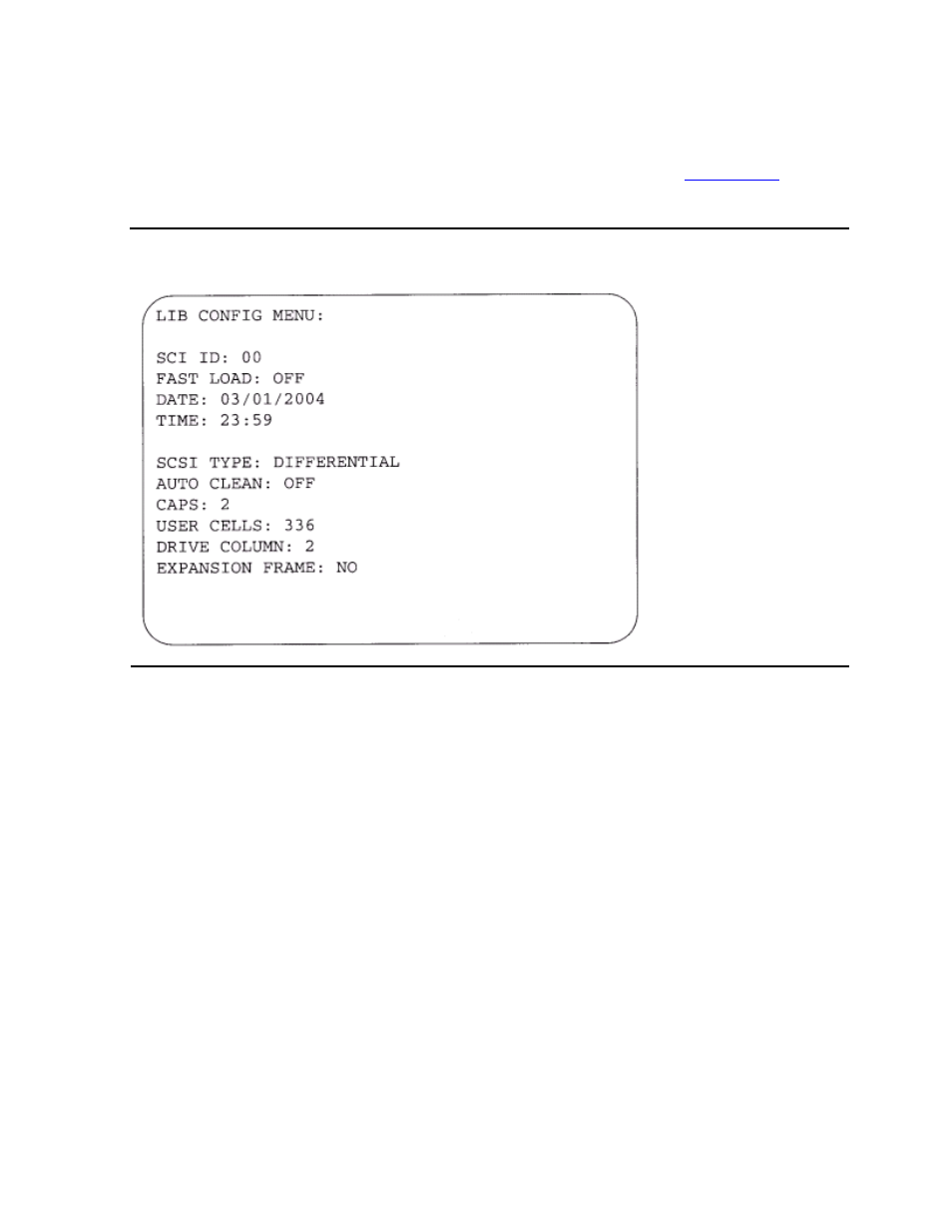 Figure 4-10, Library configuration menu, Library configuration | HP NonStop G-Series User Manual | Page 50 / 154