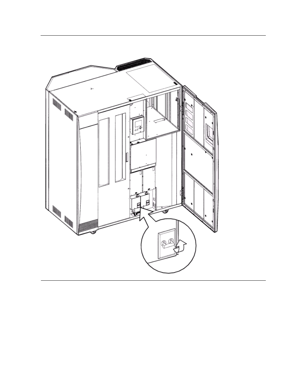 Figure 4-13, Library power switch location | HP NonStop G-Series User Manual | Page 54 / 154