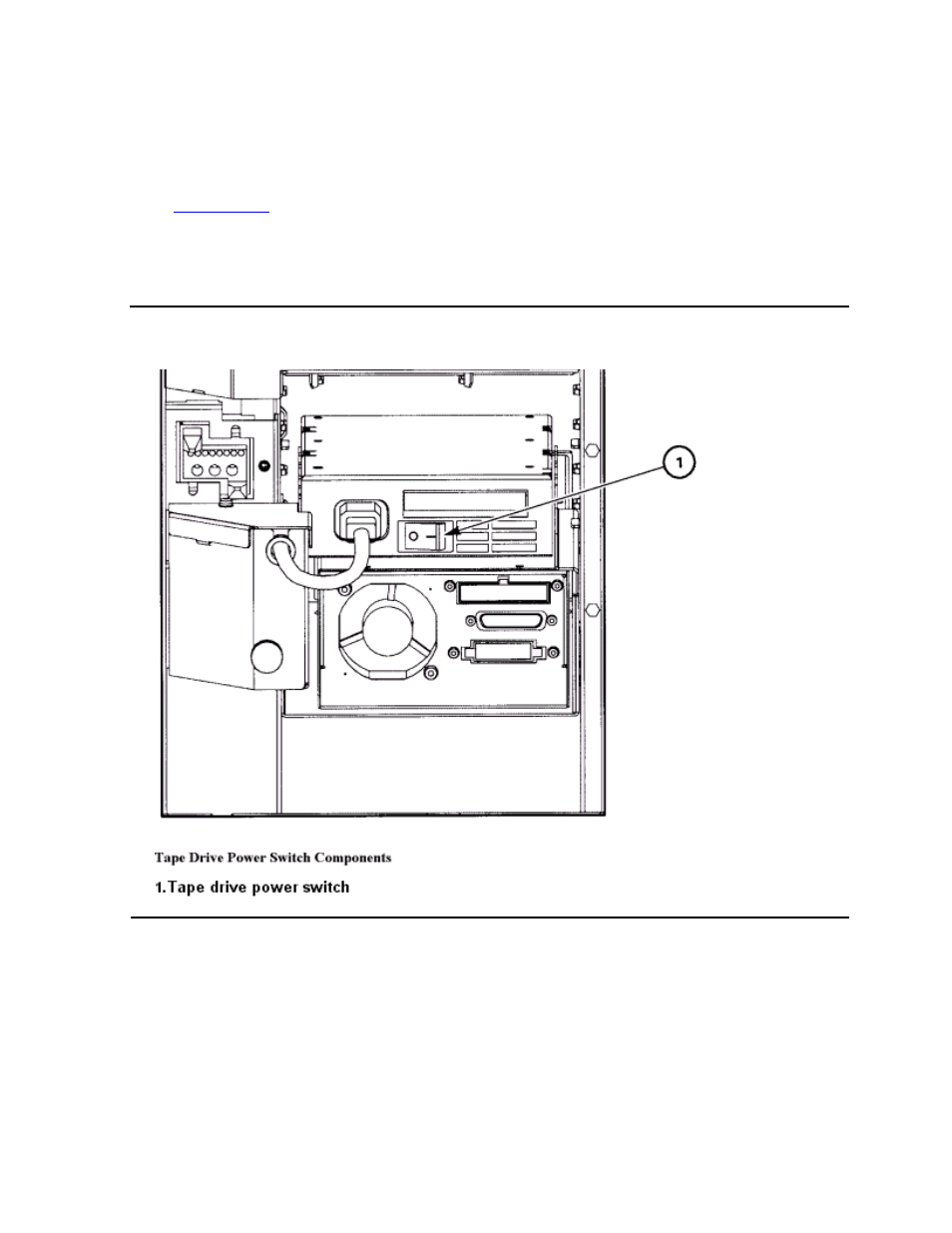 Tape drive power switches, Figure 4-14, Tape drive power switch location | HP NonStop G-Series User Manual | Page 55 / 154