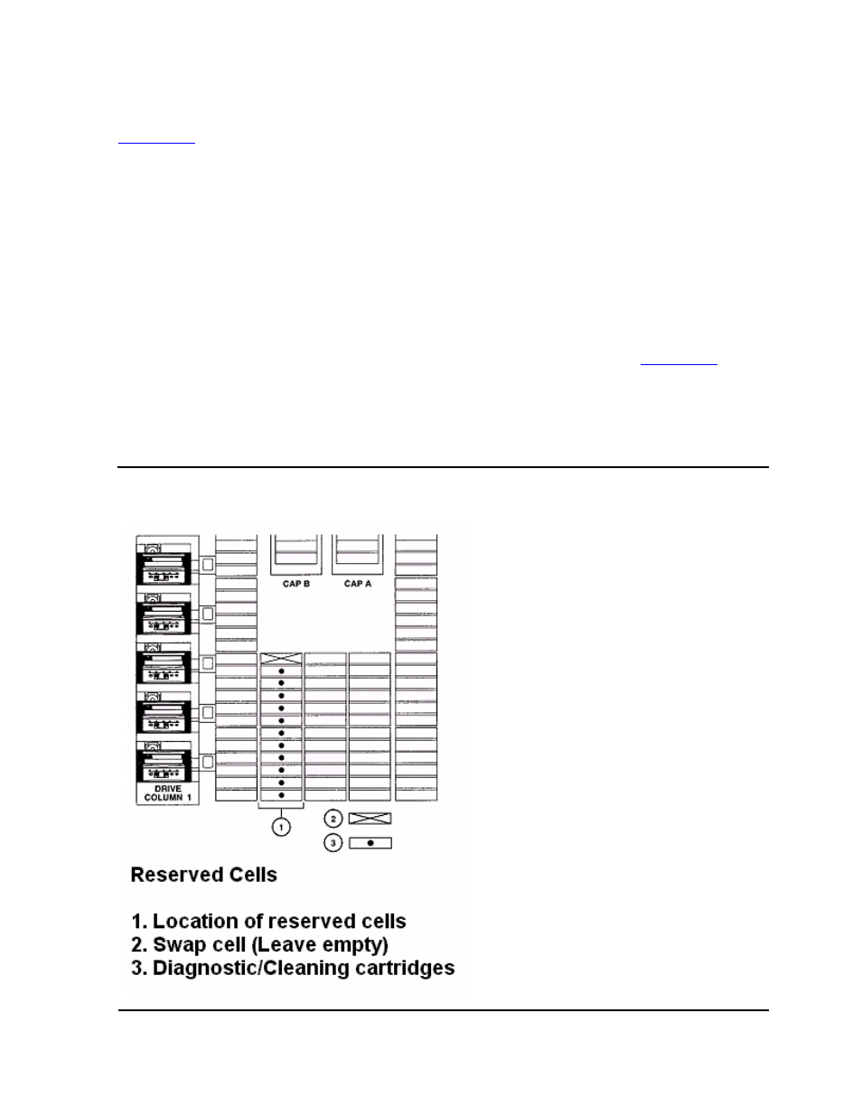 Figure 5-3, Reserved cells, Labeling cartridges | Diagnostic and cleaning cartridge cells | HP NonStop G-Series User Manual | Page 71 / 154