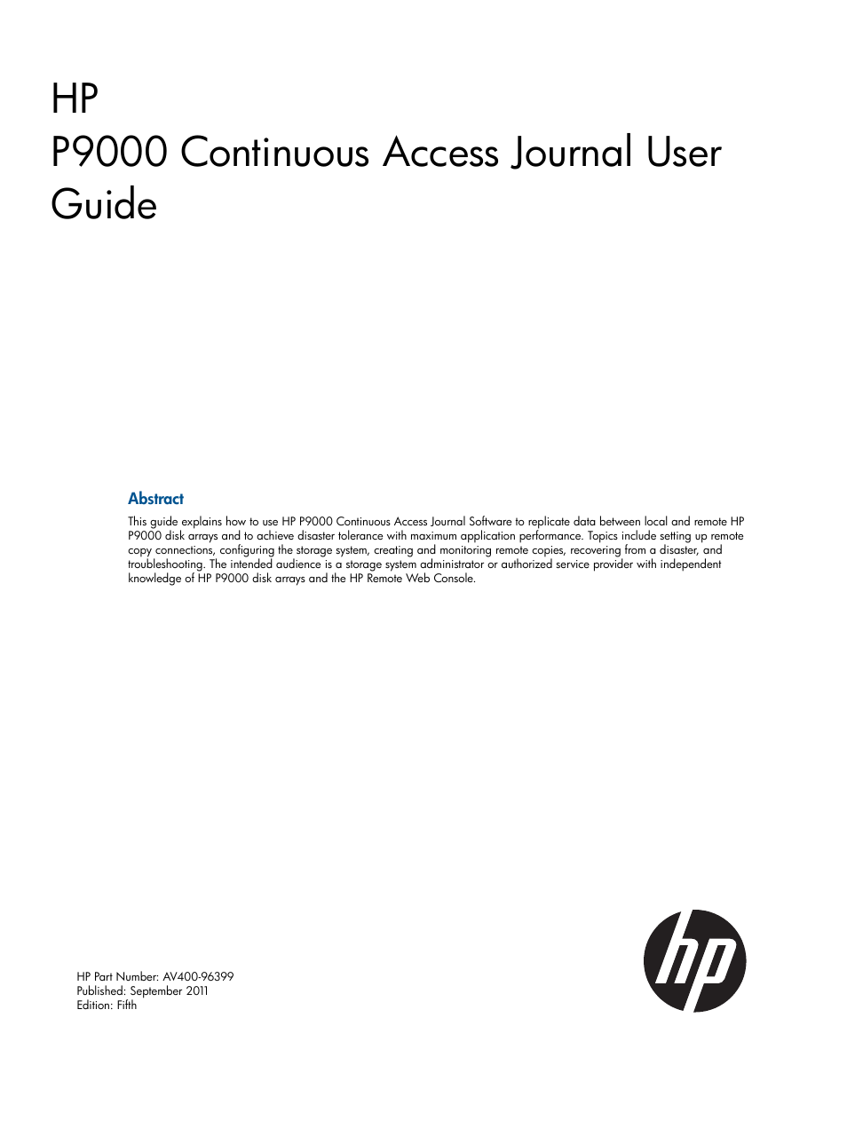 HP XP P9500 Storage User Manual | 187 pages