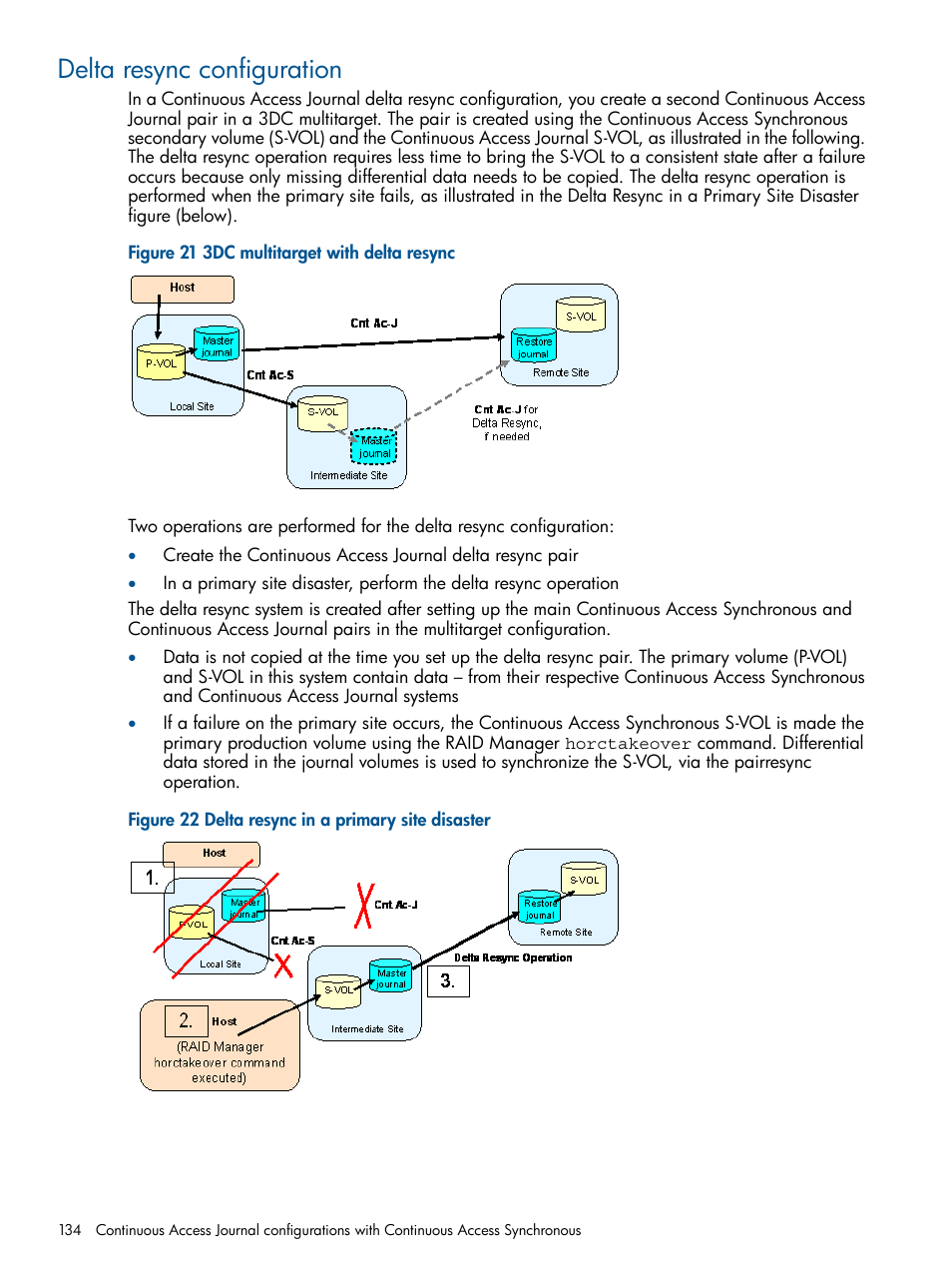 Delta resync configuration | HP XP P9500 Storage User Manual | Page 134 / 187