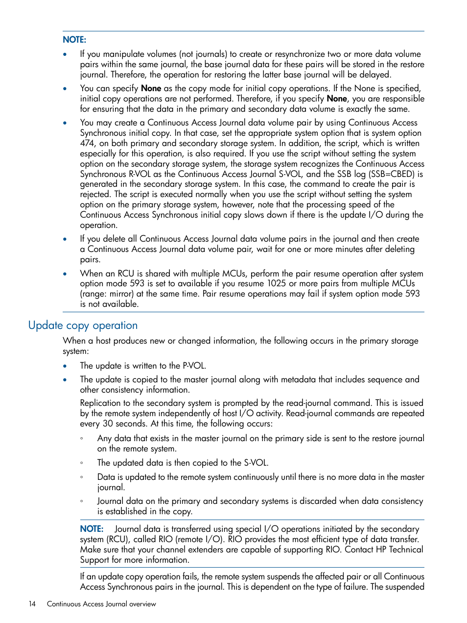 Update copy operation | HP XP P9500 Storage User Manual | Page 14 / 187